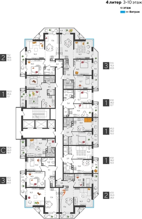 
  Продается студия, 30.4 м², ЖК Рекорд 2, литера 4
. Фото 2.