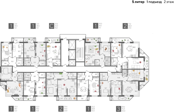 
  Продается студия, 29.6 м², ЖК Рекорд 2, литера 5
. Фото 2.