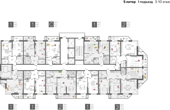 
  Продается студия, 29.3 м², ЖК Рекорд 2, литера 5
. Фото 2.