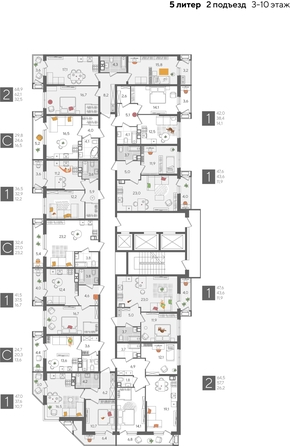 
  Продается студия, 32.4 м², ЖК Рекорд 2, литера 5
. Фото 2.