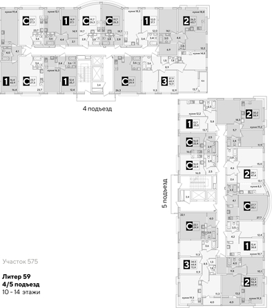 
  Продается студия, 29.9 м², ЖК Самолет, литера 59
. Фото 2.
