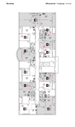 
  Продается 1-комн. квартира, 39.5 м², ЖК Самолет, литера 25
. Фото 2.