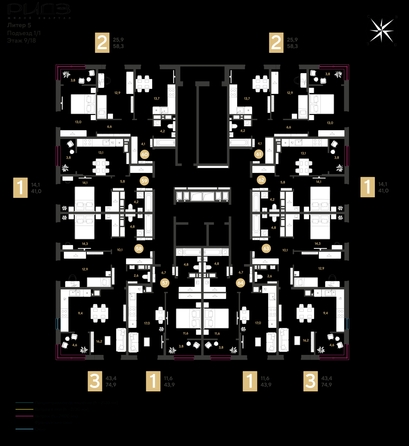 
  Продается 2-комн. квартира 58.3 м², в ЖК РИДЗ, литер 5. Фото 2.