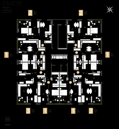 
  Продается 3-комн. квартира 74.9 м², в ЖК РИДЗ, литер 5. Фото 2.