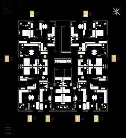 
  Продается 3-комн. квартира 74.9 м², в ЖК РИДЗ, литер 5. Фото 2.