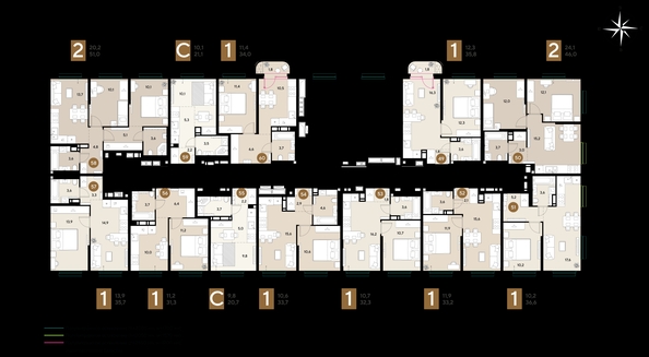 
  Продается 1-комн. квартира 35.7 м², в ЖК ГРЕЙД, литер 13. Фото 2.