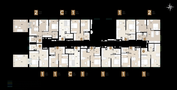 
  Продается студия 21.1 м², в ЖК ГРЕЙД, литер 13. Фото 2.