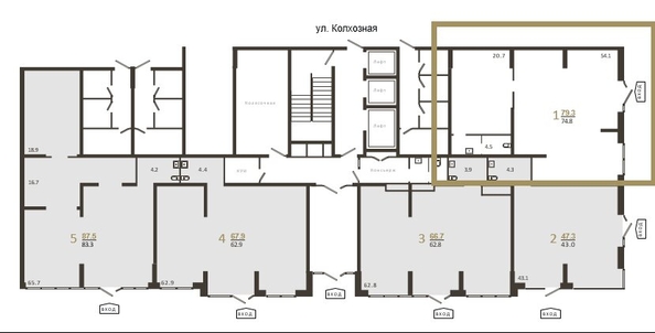 
  Продается офис 79.3 м², в ЖК Все Свои ВИП, литера 3. Фото 1.