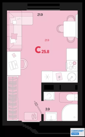 
  Продается студия 25.8 м², в ЖК Первое место, квартал 1.1, литер 1. Фото 15.