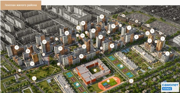 
  Продается 1-комн. квартира 34.3 м², в ЖК Народные Кварталы, литер 1. Фото 12.