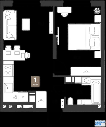 
  Продается 1-комн. квартира 36 м², в ЖК ГРЕЙД, литер 13. Фото 19.