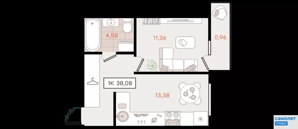 
  Продается 1-комн. квартира 38 м², в . Фото 18.
