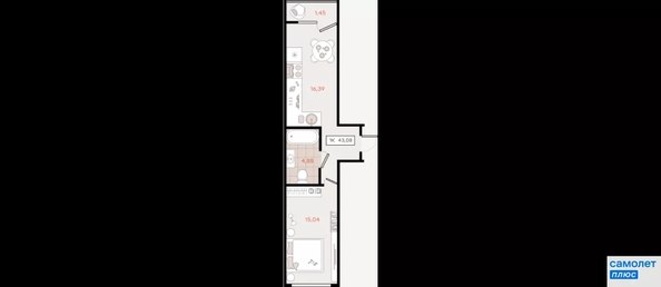
  Продается 1-комн. квартира 43.8 м², в . Фото 18.