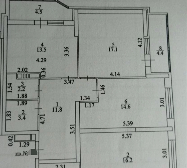 
  Продается 2-комн. квартира 72 м², в ЖК Губернский, литера 5. Фото 13.