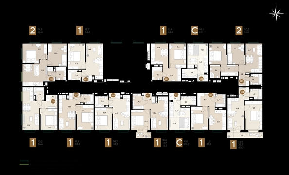 
  Продается студия 21.1 м², в ЖК ГРЕЙД, литер 14. Фото 2.