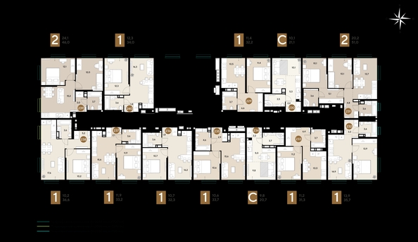 
  Продается 1-комн. квартира 33.7 м², в ЖК ГРЕЙД, литер 14. Фото 2.