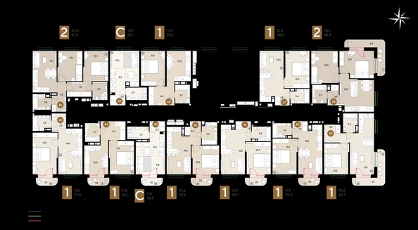 
  Продается 1-комн. квартира 34.1 м², в ЖК ГРЕЙД, литер 13. Фото 2.