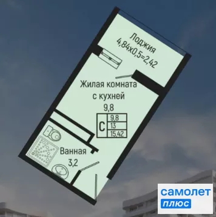 
  Продается студия 17 м². Фото 10.