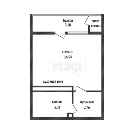 
  Продается студия 21.3 м². Фото 1.
