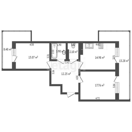 
  Продается 2-комн. квартира 66.3 м², в ЖК На Стахановской, литера 10. Фото 1.