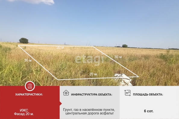 
  Продается земельный участок 6 соток. Фото 1.