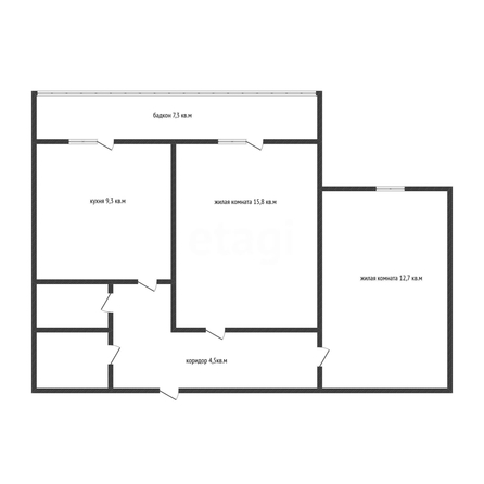 
  Продается 2-комн. квартира 47.1 м². Фото 1.