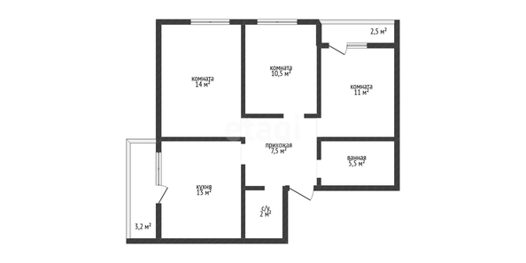 
  Продается 3-комн. квартира 63.7 м², в ЖК Дыхание, литер 15. Фото 1.