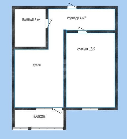 
  Продается 1-комн. квартира 36 м². Фото 1.