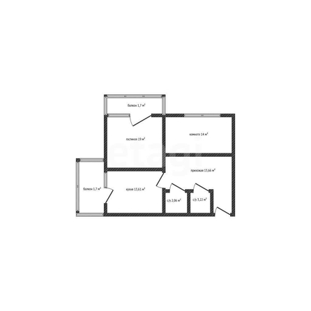 
  Продается 2-комн. квартира 72.6 м², в ЖК Дом на Московской. Фото 1.