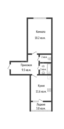 
  Продается 1-комн. квартира 44.3 м², в ЖК Губернский,  литера 36. Фото 2.