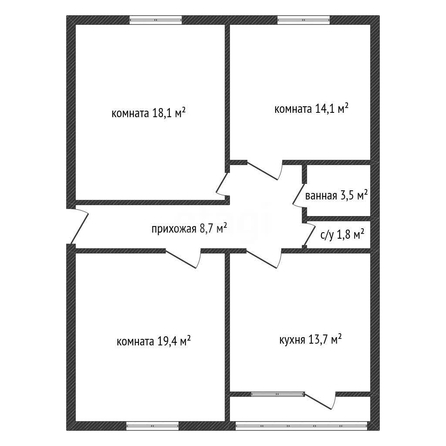 
  Продается 3-комн. квартира 79.7 м². Фото 1.