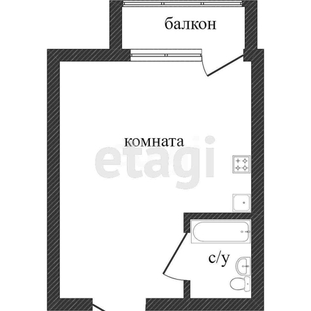 
  Продается студия 26.2 м², в ЖК Славянка, литера 1. Фото 1.