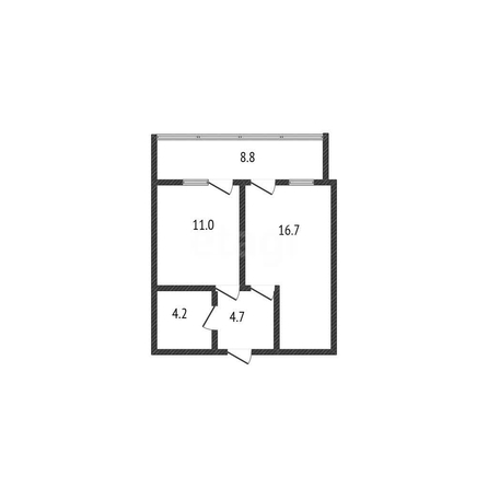 
  Продается 1-комн. квартира 36.6 м², в ЖК Отражение, 1 очередь литера 1. Фото 1.