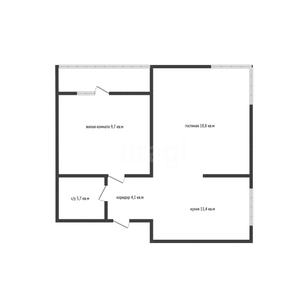 
  Продается 1-комн. квартира 49.2 м², в ЖК Самолет, литера 25. Фото 1.