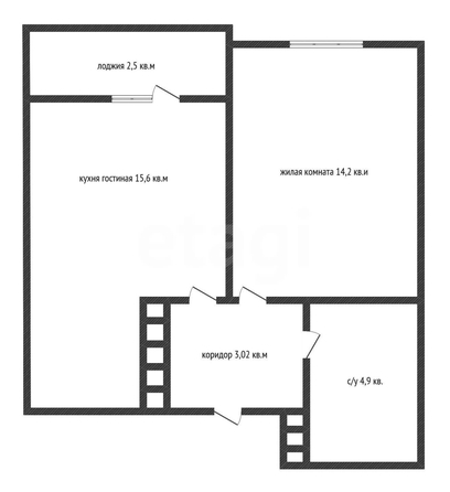 
  Продается 1-комн. квартира 37.9 м². Фото 1.