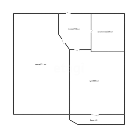 
  Продается 1-комн. квартира 34.4 м². Фото 1.
