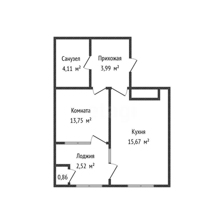 
  Продается 1-комн. квартира 40.8 м². Фото 1.