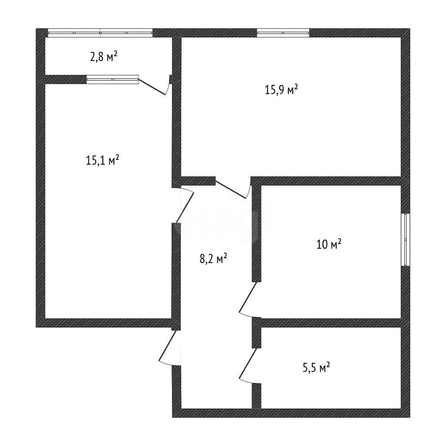 
  Продается 2-комн. квартира 54.7 м². Фото 1.