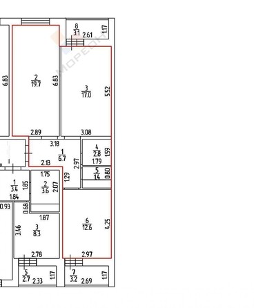 
   Продам 2-комнатную, 66 м², Заполярная ул, 39к5

. Фото 33.