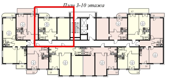 
   Продам 1-комнатную, 49 м², Трунова пер, 6с1

. Фото 19.