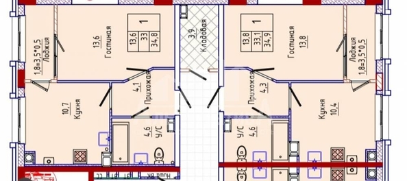 
  Продается 1-комн. квартира, 34.9 м², Катыхина ул
. Фото 8.