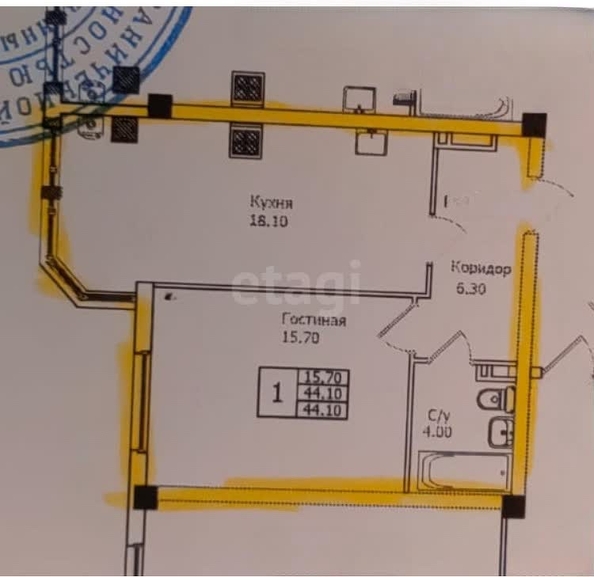 
  Продается 1-комн. квартира, 44.6 м², 45 Параллель ул, д. 87
. Фото 2.