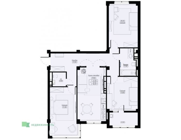 
  Продается 3-комн. квартира, 98.1 м², ЖК Долина Кислорода О2, дом 1
. Фото 14.