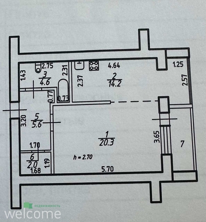 
  Продается 1-комн. квартира, 50.1 м², Ленина ул, д. 412/1
. Фото 14.