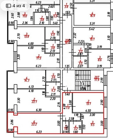 
  Продается 2-комн. квартира, 56.6 м², Крутой пер
. Фото 3.