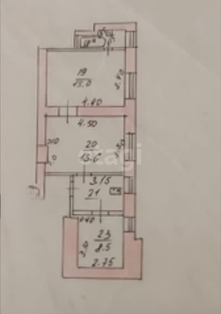 
   Продам 3-комнатную, 50 м², Селекционная станция ул, 2

. Фото 9.