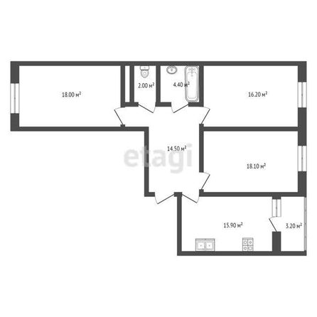 
   Продам 4-комнатную, 89.6 м², Гражданская ул, 3а

. Фото 8.