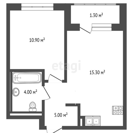 
  Сдам в аренду 1-комнатную квартиру, 33 м², Ставрополь

. Фото 12.