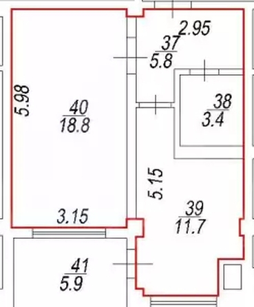
  Продается 1-комн. квартира 39.7 м². Фото 2.