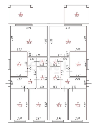 
   Продам коттедж, 108 м², Михайловск

. Фото 12.